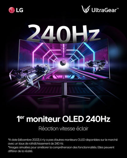 LG Ultragear™ 45GR95QE OLED UWQHD, 0.03ms GtG 240Hz, 800R